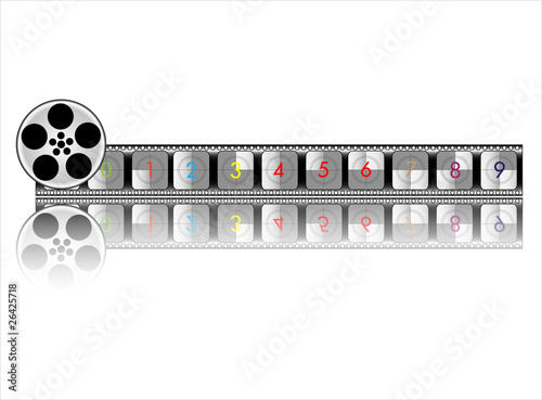 Film countdown vector