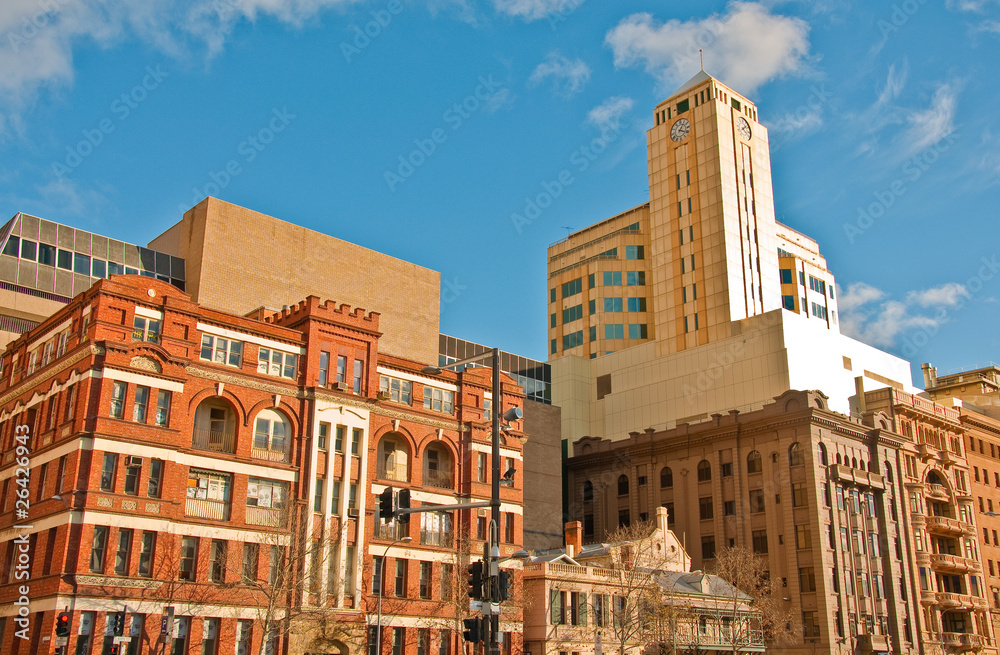 Obraz premium view of downtown adelaide, south australia