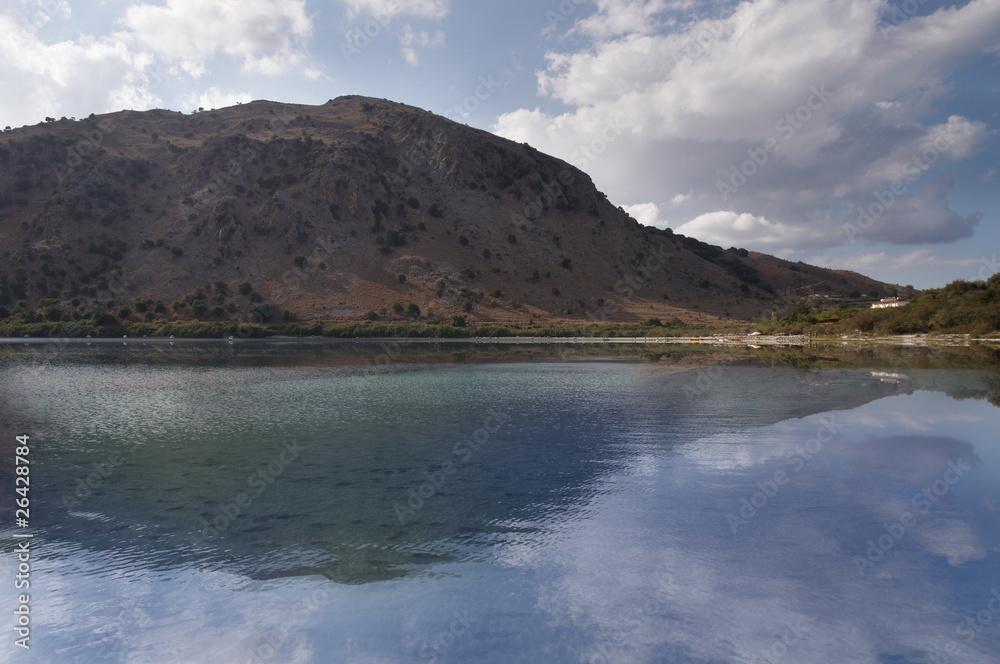 Lake Kournas, Crete, Greece.