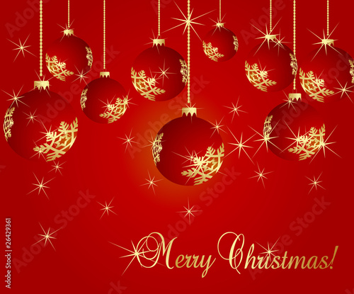 Christmas Background vector with eve tree decoration