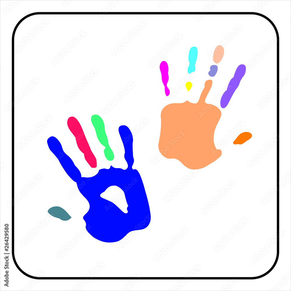 Handprint , Vector images scale to any size Handprint , Vector images scale to any size