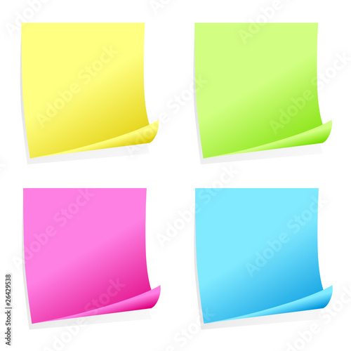 Vector colored post-it