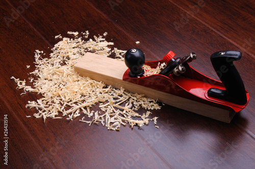 Shavings of wood photo