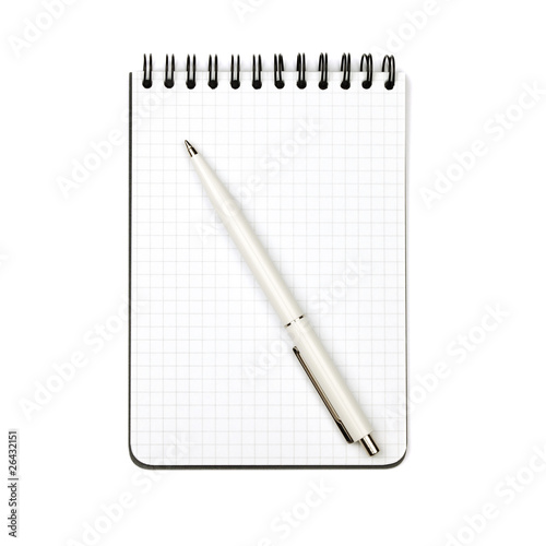 Pen on notepad