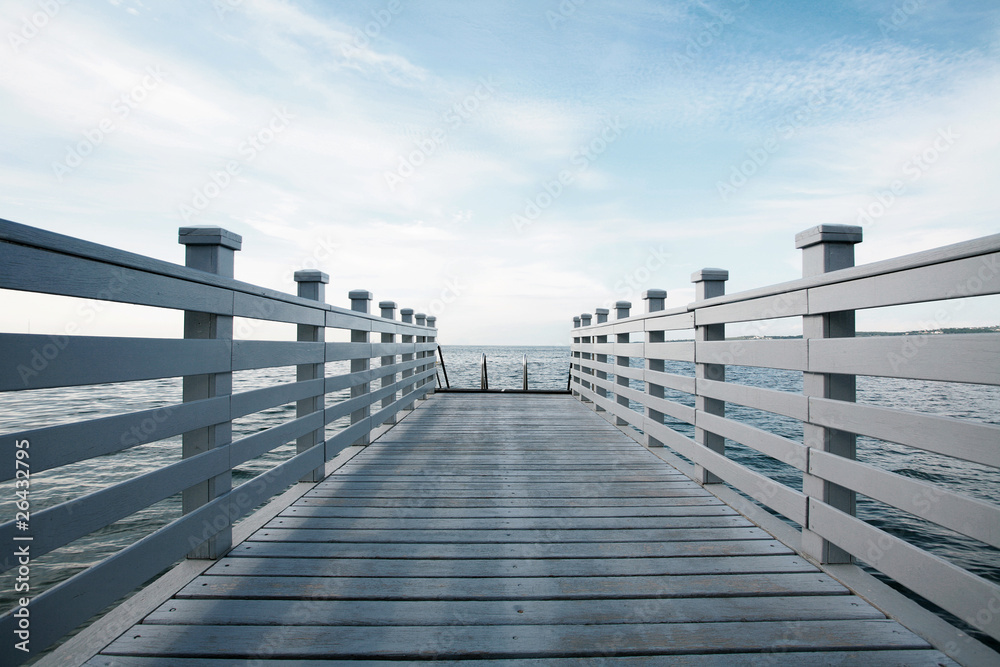 Pier with fence