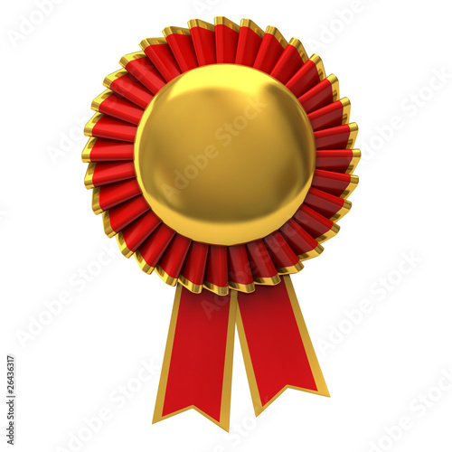 Blank award ribbon rosette photo