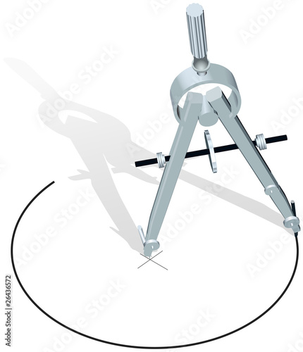 Drafting compass drawing plan design circle