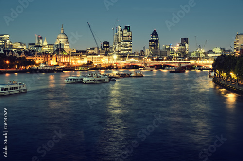 City of London at night.