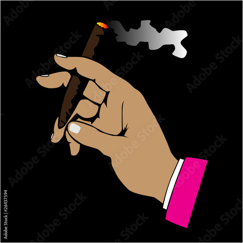 hand holding cigarette