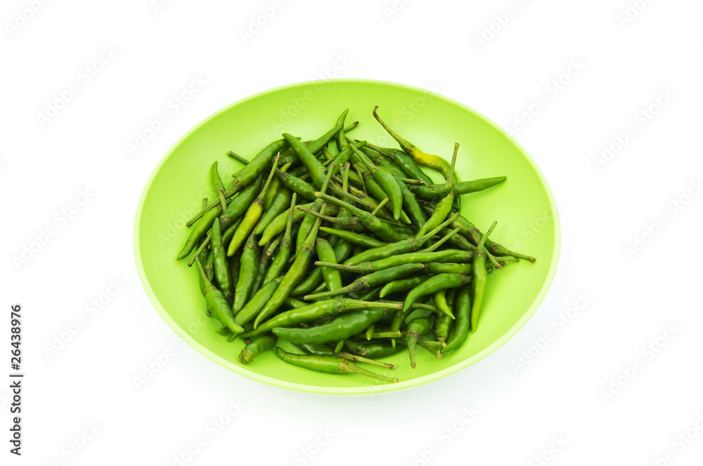 Hot peppers isolated on the white background Hot peppers isolated on the white background