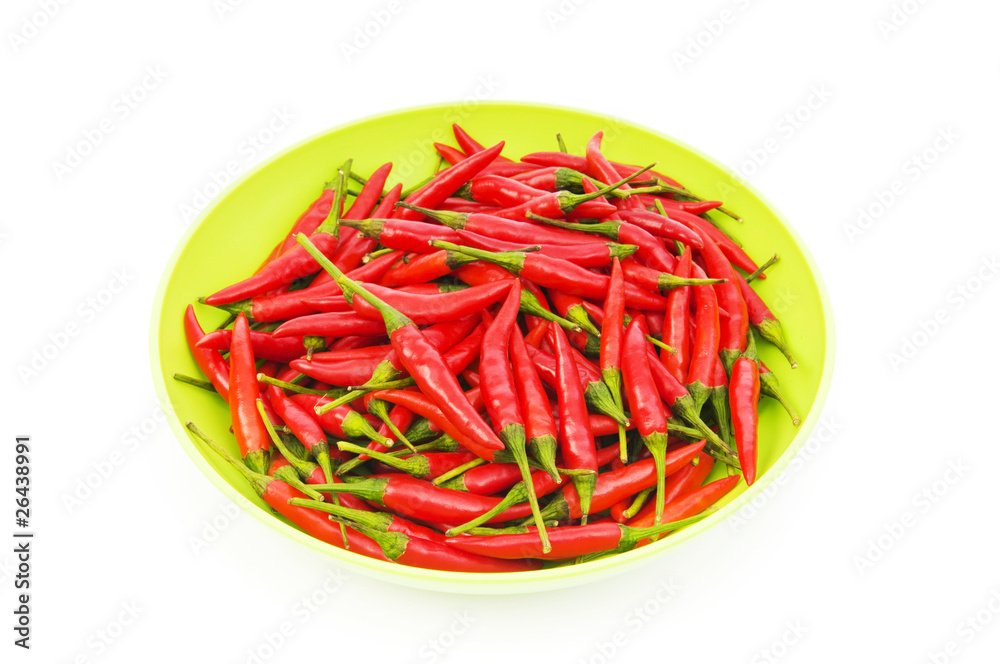 Hot peppers isolated on the white background Hot peppers isolated on the white background