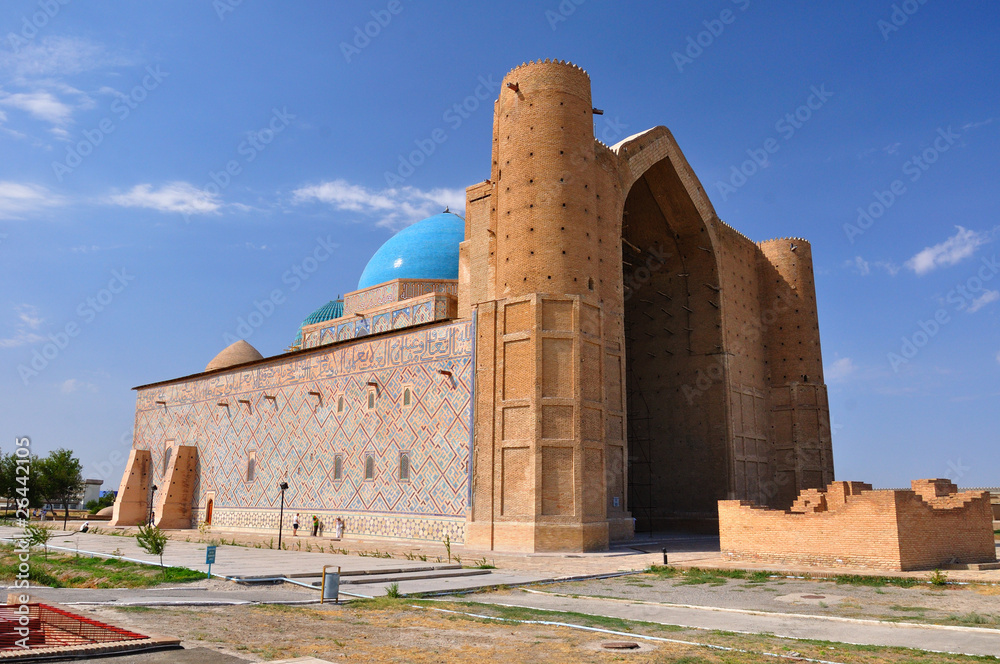 Monument, museum - Mausoleum of Khoja Ahmed Yasavi in Turkestan, Kazakhstana, religious mystic and preacher.