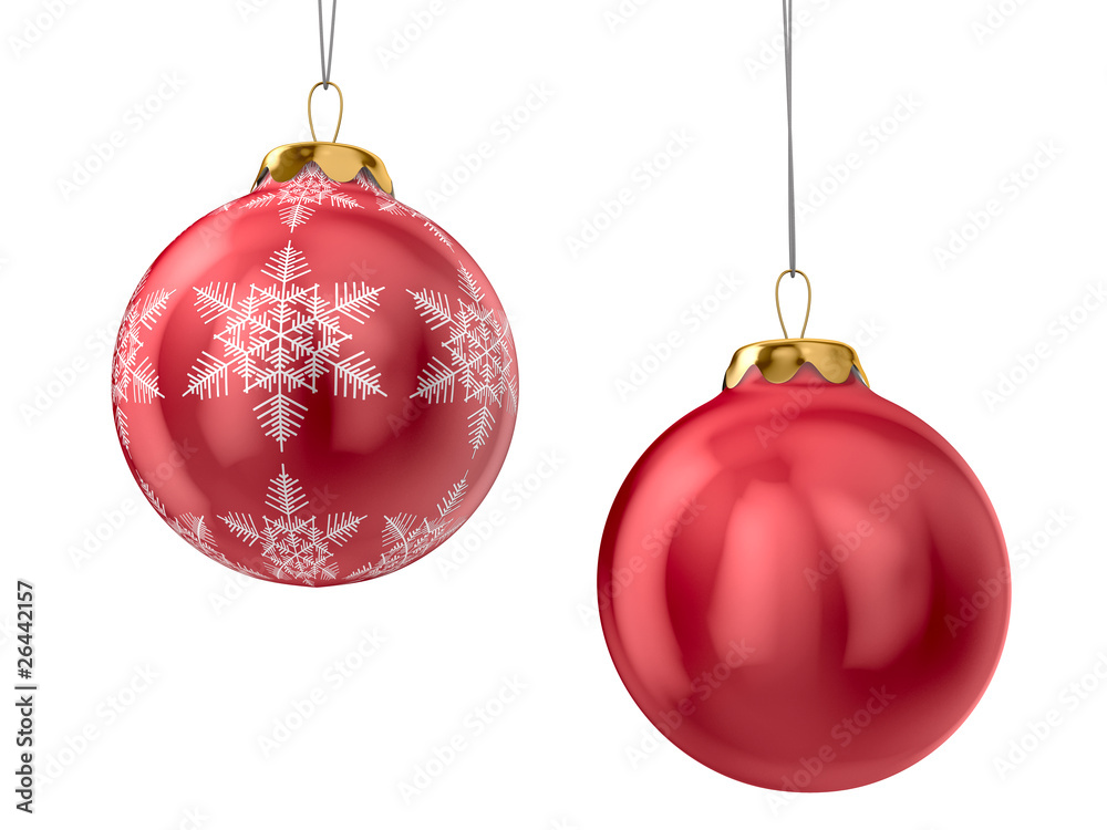 Christmas decoration on white background. Isolated 3D image Christmas decoration on white background. Isolated 3D image