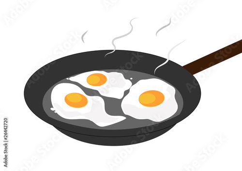 vector illustration with omelette