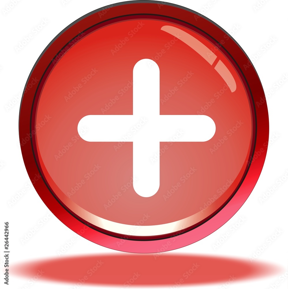 Obraz premium bouton plus