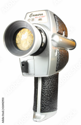 Alte Super 8-Kamera freigestellt