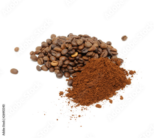Coffee Beans And Ground Coffee