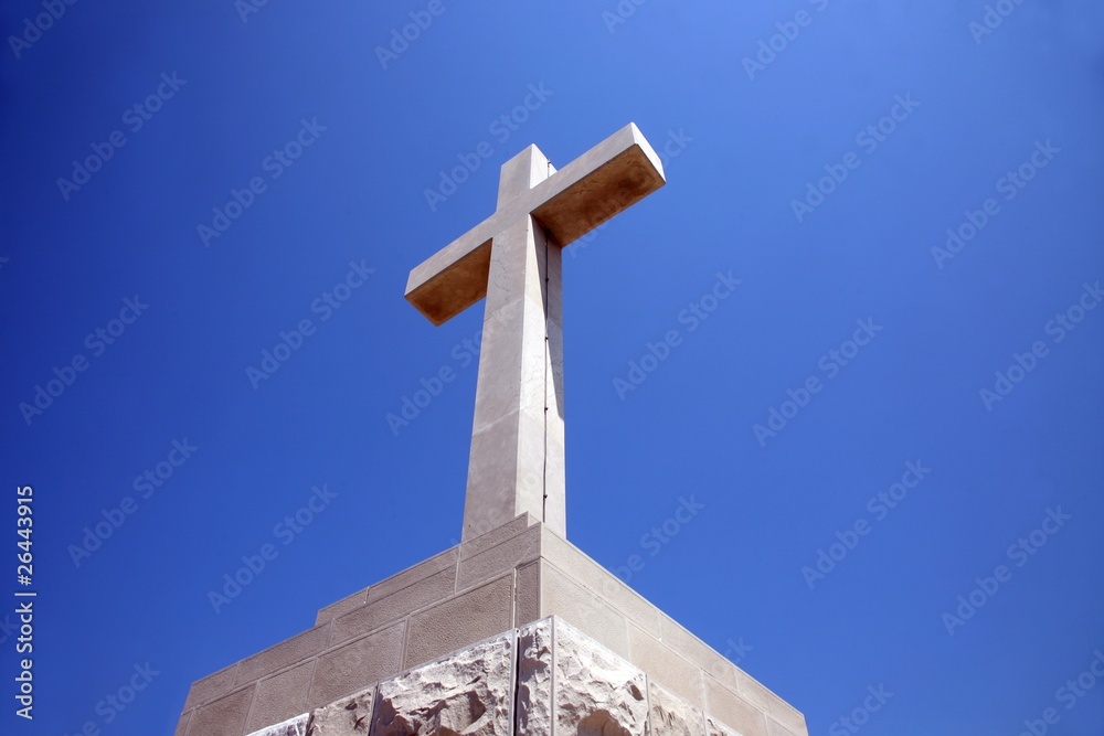 Cross on the hill above Dubrovnik, Croatia Cross on the hill above Dubrovnik, Croatia