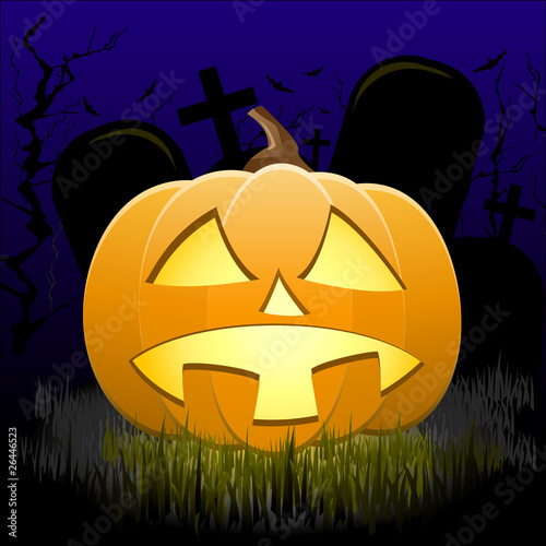 Halloween pumpkin at nite