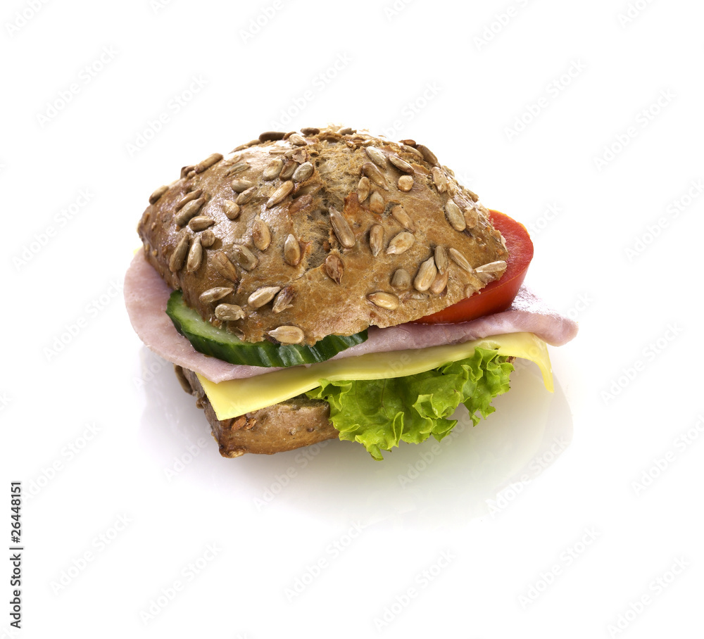 belegtes körnerbrötchen Stock-Foto | Adobe Stock