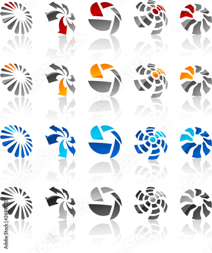 Set of modern emblems.