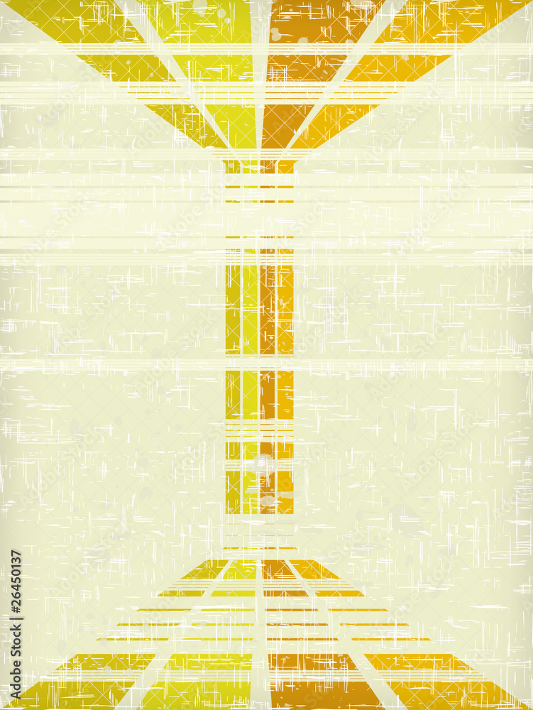 Beige lined retro background eps 10 with scratched texture