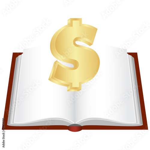Book with dollar