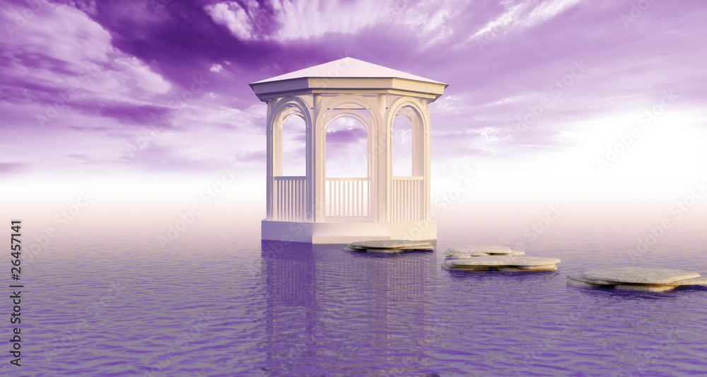 Naklejka premium Alone in sea