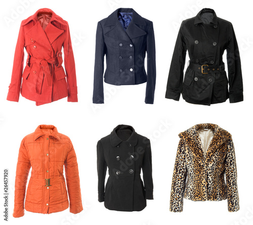 Female winter jackets collection #2 | Isolated