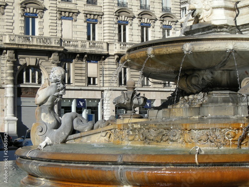 détail de la fontaine de la place des Jacobins, Lyon - France
