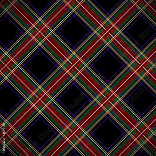Modern Black Stewart tartan