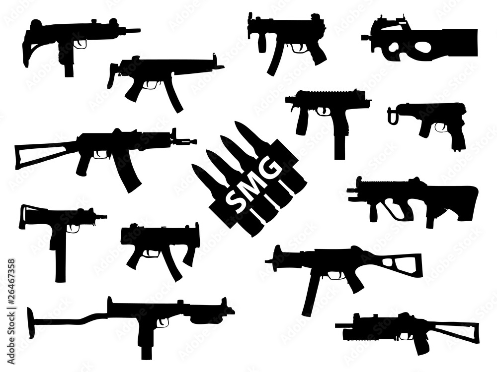 Weapon collection, submachine guns