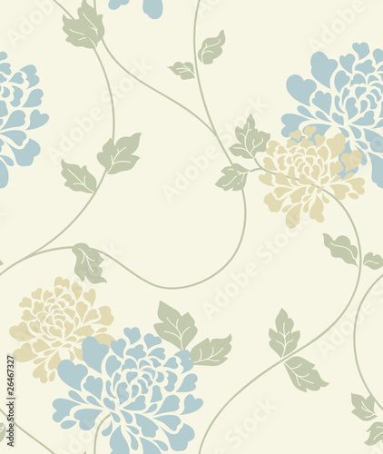Light floral vintage seamless pattern for retro wallpapers