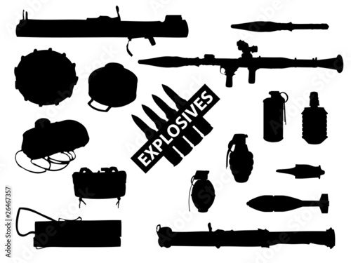 weapon collection, explosives
