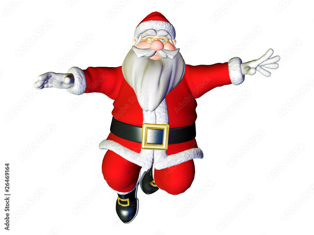 cartoon santa happy jump cartoon santa happy jump