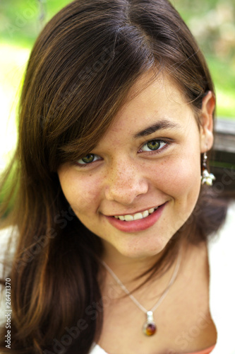 Young Female's Smiling Face