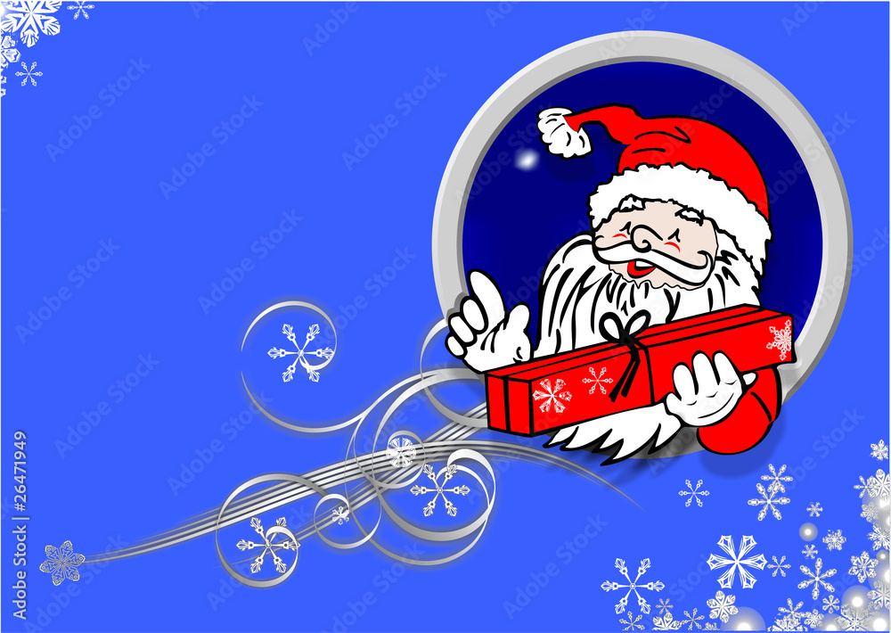Weihnachtskarte Weihnachtsmann