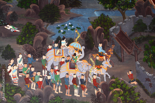 thai style art painting