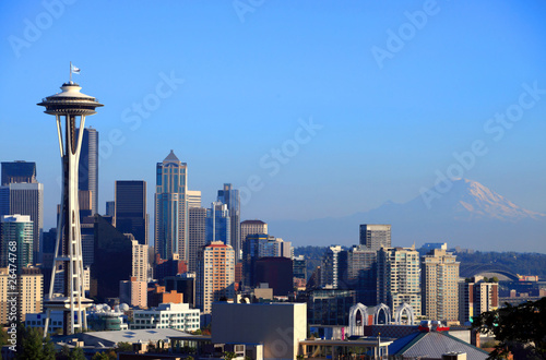 Seattle skyline portraits, WA. state.