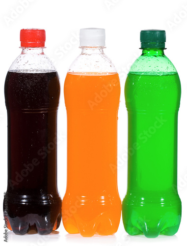 wet bottles with soda
