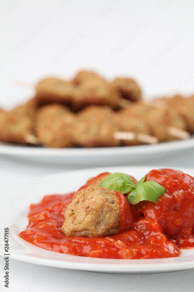 Roast meatballs with tomato sauce. Shallow DOF Roast meatballs with tomato sauce. Shallow DOF
