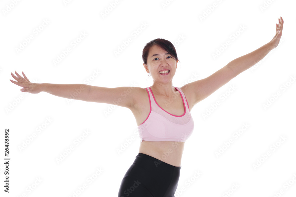 Woman performing some aerobic exercise