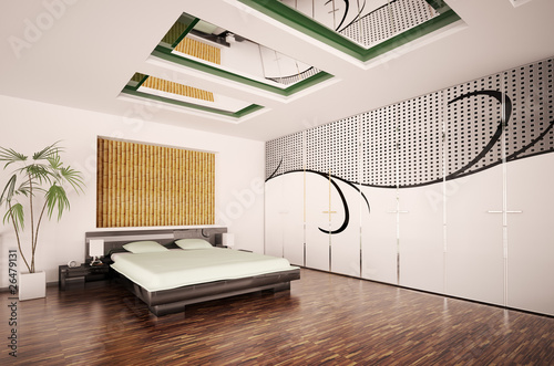Modern Schlafzimmer interior 3d render photo