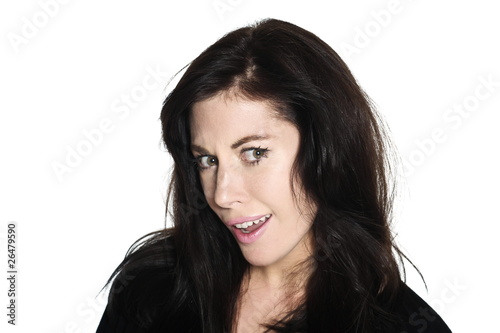woman beautiful portrait cheerful smiling seduction