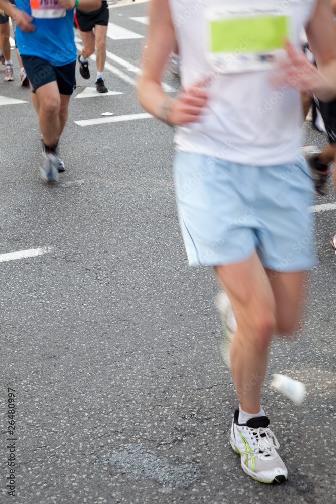 People running in marathon