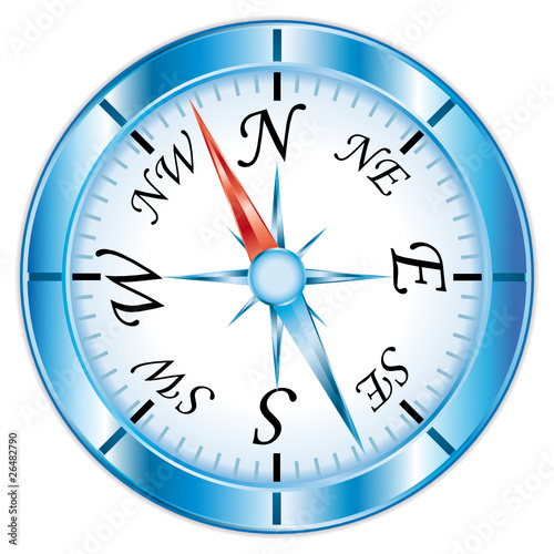 Compass icon isolated on white background.