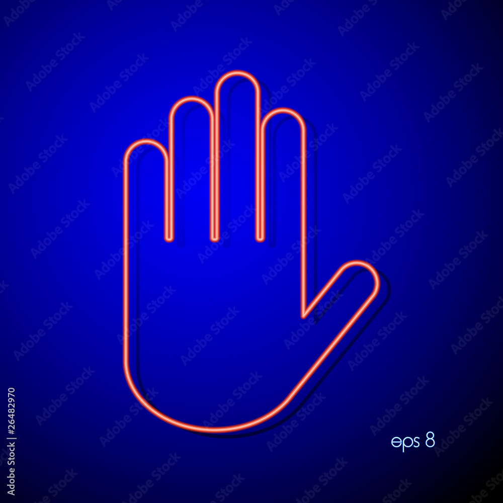 Proactive gesture of the hand. Vector illustration. Proactive gesture of the hand. Vector illustration.