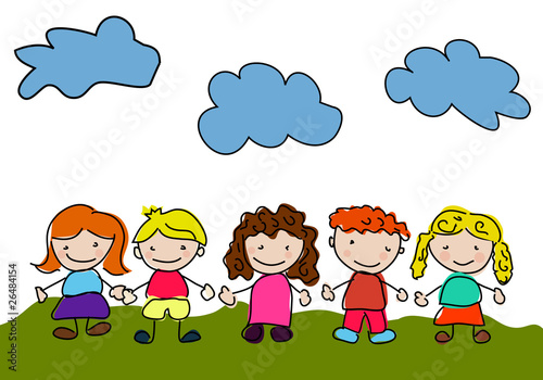vector happy kids