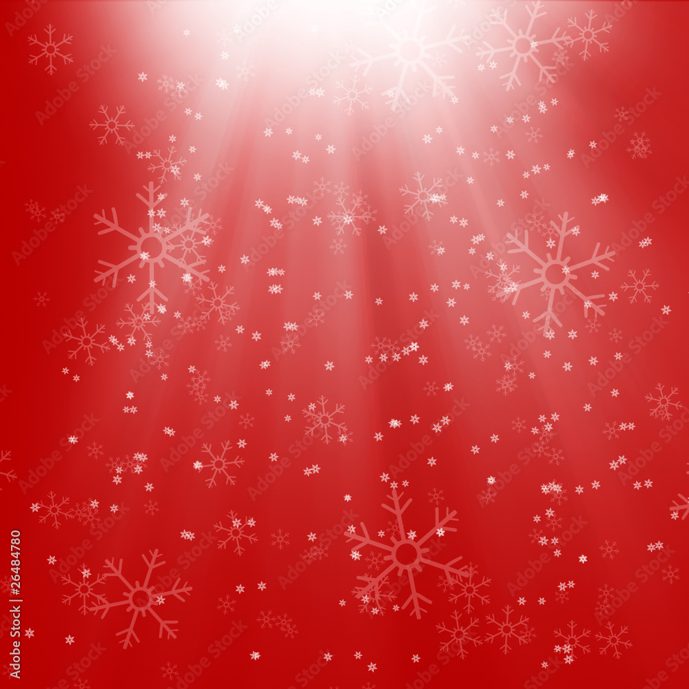 christmas snow red card background
