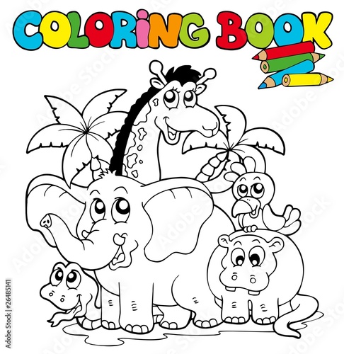 Coloring book with cute animals 1